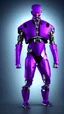 Placeholder: Super cyborg man nion purple Suspicion interested in-depth details HD 4K 8K