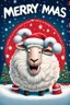 Placeholder: Create a whimsical 1990s-style movie poster featuring a jolly, rotund Santa humorously merged with a fluffy sheep. Capture the playful spirit of 'National Lampoon's Christmas Vacation.' Display 'Merry Xmas Autofarm' prominently in festive, bold letters, framed by twinkling lights and classic Christmas motifs. Use bright, nostalgic colors and playful design elements to evoke retro holiday magic and comedic fun