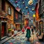 Placeholder: Photograph hasselblad h6d400c --ar 85:128 --v 6.0 of a fairy old bewitched street, people, made of felt art, tiltshift, 3d deep field, galaxies and planets, needlepoint, Joan Miró, odd, abstract, expressionist style, colorful