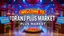 Placeholder: An attractive design with the text (WELCOM TO TORANJ PLUS MARKET) in the middle of the image in a prominent manner with a blue, red, orange, and gold color theme.