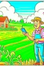 Placeholder: hand painted smart farming cartoon