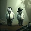 Placeholder: stan and ollie,Ambiance dramatique, dramatic lighting, volumetric lighting, hyperrealisme, 8k, high quality, lot of details, fit within portrait