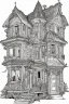 Placeholder: coloring book page Small Haunted Houses