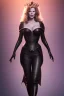 Placeholder: Kim Basinger as evil queen in black leather, busty, cleavage, curvy, angry, stern look. character design by cory loftis, fenghua zhong, ryohei hase, ismail inceoglu and ruan jia. unreal engine 5, artistic lighting, highly detailed, photorealistic, fantasy