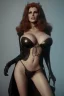 Placeholder: Raquel Welch as evil queen in black leather, leather, busty, cleavage, angry, stern look. character design by cory loftis, fenghua zhong, ryohei hase, ismail inceoglu and ruan jia. unreal engine 5, artistic lighting, highly detailed, photorealistic, fantasy