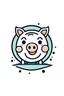 Placeholder: create me a logo for a website header with a pig