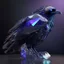 Placeholder: fusion of a raven and gem transparent, realistic photograph , 3d render, octane render, intricately detailed, cinematic,