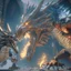 Placeholder: giant colossal different types of dragons fight each other, by grek rutowski, unreal engine 5, 8k resolution, photorealistic, ultra detailed