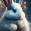 Placeholder: white rabbit, natural pigment, extremely sharp detail, finely tuned detail, ultra high definition, 8 k, unreal engine 5, ultra sharp focus, winter ambiance