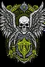 Placeholder: A coat of arms featuring the angel of death, science fiction