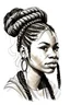 Placeholder: A sketch of a black woman with braids
