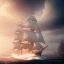 Placeholder: photo of a ultra realistic sailing ship, dramatic light, pale sunrise, cinematic lighting, battered, low angle, trending on artstation, 4k, hyper realistic, focused, extreme details, unreal engine 5, cinematic, masterpiece, art by studio ghibli, intricate artwork by john william turner