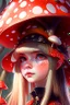 Placeholder: * Mushroom girl, Anime, Highly detailed, Character design, Trending on Artstation, Digital painting, Concept art, Artstation