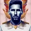 Placeholder: Portrait of goat king lionel messi, highly detailed, color patterns on wings, soft studio lighting, background 64k