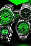 Placeholder: generate image of green face watch companies which seem real for blog