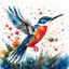 Placeholder: Kingfisher plunged high in the air underwater, whimsical photographic imagery Sharp focus Elegant Extremely detailed Intricate 8K beautiful fantastic view HD HDR high detail Wet watercolor in silk style Mickey Griffett The best AI-generated enhanced artwork Raindrop splash watercolor, wet on wet, splash effect, splash, Steve Hanks High quality high resolution