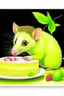Placeholder: opossum and birthday cake poster