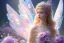 Placeholder: one very little beautiful fairy on a big crystal subtle flower in a galactic ambiance, transparent petals, delicate colors, in the foreground, full of details, smooth, bright sunshine，soft light atmosphere, light effect，vaporwave colorful, concept art, smooth, extremely sharp detail, finely tuned detail, ultra high definition, 8 k, unreal engine 5, ultra sharp focus