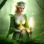 Placeholder: romantic fantasy spray painting, portrait of cute green eyed blonde robed elf poet with halo sitting in huge marble , bubbles, tossing torch in magical forest, foliage frame, magic wand