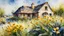 Placeholder: watercolor, impressionism, byzantine alcohol oil painting of a village, bee on a flower close up, 32k resolution, hyper detail, fine details, fine rendering, airbrush strokes, 8k concept art, hyper detail, intricate detail