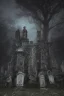 Placeholder: Step into the ethereal realm of an ancient graveyard, where time stands still and spirits linger. Broken tombstones, weathered by the passage of centuries, bear witness to forgotten lives. Hauntingly beautiful, the scene captures the eerie allure of the afterlife, with ghosts shrouded in the shadows, whispering secrets lost to time.Dark and Surreal Impressionism.