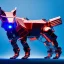 Placeholder: fullbody Drawing of 'Robot Wolf',all parts metal,intricate detail,andrea bonelli,Kilian Eng,Ohrai,evan lee,Aleksandr Sidelnikov,KyuYong Eom,three quarters frontal aerial view,toned colors,16k