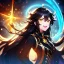 Placeholder: girl, masterpiece, best quality, volumetric lighting, detailed outfit, perfect eyes, long hair, black hair, golden eyes, messy hair, laughing, dark magic, angry,