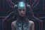 Placeholder: Cyberpunk 3D illustration of female head with some wires over it stock photo, in the style of psychedelic-inspired smooth 3d digital art, exquisite thee-dimensional rendering, 4K, blender, c4d, octane render , disney style 3d light, Zbrush sculpt, high detail realistic cloth, concept art, Zbrush high detail, pinterest Creature Zbrush HD sculpt, neutral lighting, 8k detail