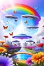 Placeholder: colors, very beautiful, flowers garden,rainbow, cité très futuriste ultra moderne, ufos rainbow, ufos fleet, intergalactic, birds, butterfly