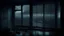 Placeholder: dark gloomy, A room with a view of the city from the