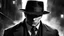 Placeholder: highly detailed eyes and lips; ,a figure in a fedora and tailored suit holds two menacing pistols, exuding an air of danger. Their eyes concealed in shadows, the cold steel of the guns catches a glimmer of light. The noir-style thumbnail captures the essence of a ruthless mafia killer, ready for action in the gritty underworld. with highly detailed hand, highly detailed fingers, high quality, 8K, wide view