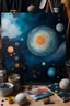 Placeholder: Design a celestial-themed canvas piece that incorporates elements of the cosmos, from galaxies and stars to nebulae and planets