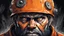 Placeholder: (masterpiece), best quality, expressive eyes, miner, inside mine, eyes close up, fear in eyes, adult men, 40 years man, extreme quality, dark horror art style, horror style, dark art style, Miner inside the mine, look of fear, wearing orange helmet, strong man, strong muscular face, drawing, anime art style
