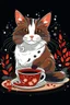 Placeholder: Christmas cat calico and coffee graphic