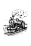 Placeholder: Steam locomotive Hand drawn sketch vector illustration in vintage engraving style