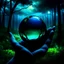 Placeholder: promise the world, dark green and blue colors, fantasy atmosphere, photo quality