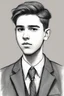 Placeholder: A sketch of a teenager wearing a suit