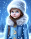 Placeholder: Young Winter girl, cute