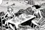 Placeholder: Maximalist chaotic two girl at table on the beach, birds eye view, illustrated by hergé, style of tin tin comics, pen and ink
