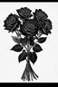 Placeholder: Dead black roses bouquet Black And White Graphic