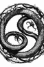 Placeholder: ouroboros made of black ink