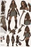 Placeholder: a female dragonborn inventor OC reference sheet