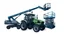 Placeholder: a generic Boom-lift, tractor and scissor-lift on a white background. Smooth vector