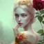 Placeholder: red rose beautiful girl,utra realistic,highly detailed, gold, pink, jewels, lace, masterpiece, delicate detailed, sharp focus, insanely detailed, fantasy art, intricate detailed, elegant, fog, Special Lighting, Vibrant, color Scheme, forest, unreal engine 5, trending on artstation