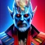 Placeholder:  Portrait of a 30 year old warlock like Yondu