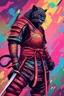 Placeholder: Plano entero de una pantera ninja samurai que esta con sus espadas y su armadura, tipo anime, de fondo con la muralla china, paleta de colores vibrantes del arco iris,contraste asentuado, lunes fuertes y brillantes, con atmósfera de poder y fuerza femenina