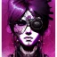 Placeholder: beautiful punk girl, hyper detailed, intricately detailed, illustration by <kilian eng> <Yoji Shinkawa>, purple tones,