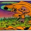 Placeholder: from krazy kat and ignatz mouse by herriman psychedelic landscape