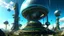 Placeholder: solar punk world futuristic