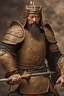 Placeholder: Close-up of a warrior the 1200s and a Mongol warriors portrait , strong athletic build